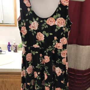 H&M Floral sun dress, cinched waist